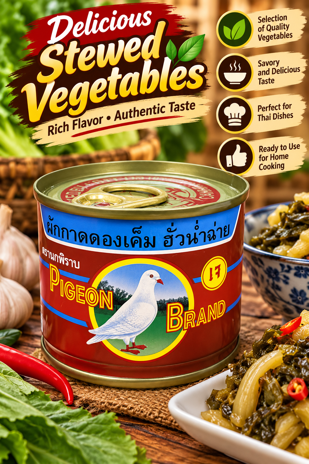 Pigeon Brand Pickled Mustard Green
