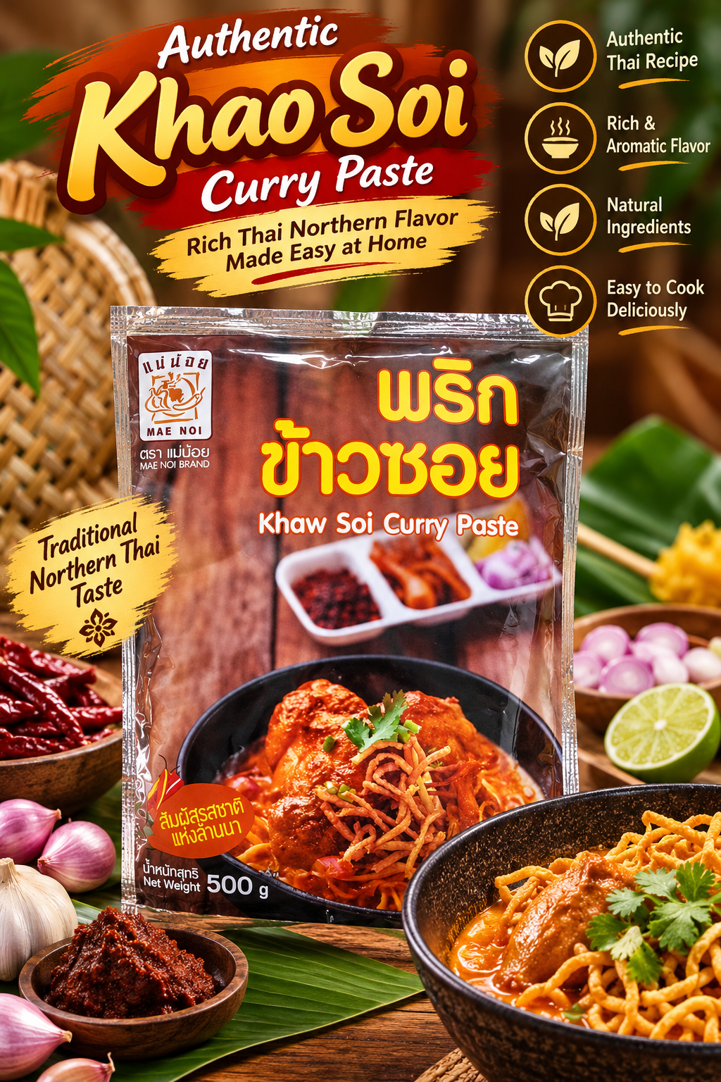 Mae Noi Khao Soi Curry Paste