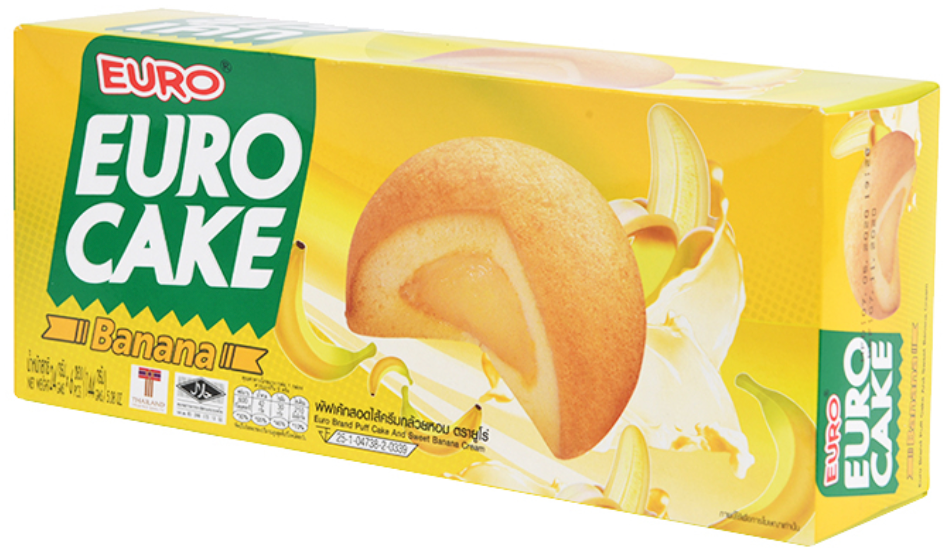 Euro Cake, Banana Cake, 5.08 oz. [Paquete de 1 unidad]