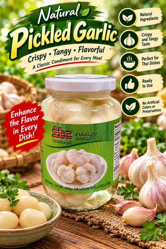 ITC Natural Pickled Garlic 16 oz (454 g)