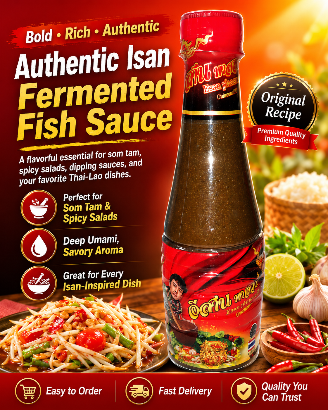 Authentic Isan Fermented Fish Sauce – 350 ml