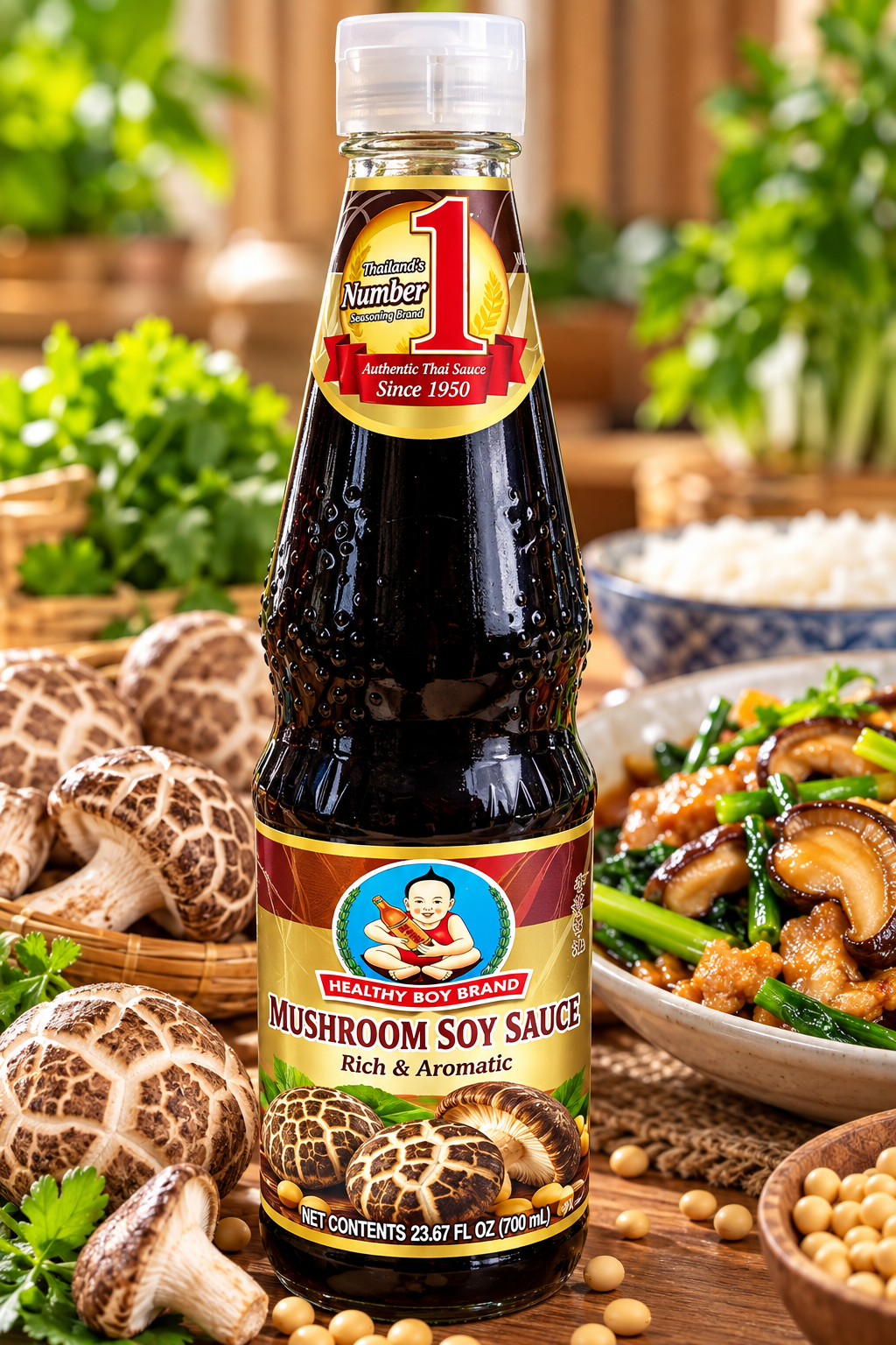 Healthy Boy Brand Mushroom Soy Sauce