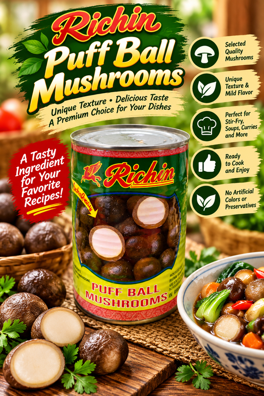 Richin Puff Ball Mushrooms in Brine 20 oz (565 g)