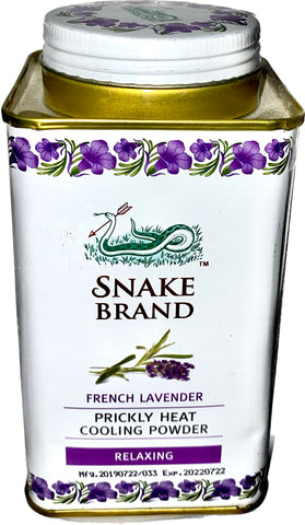 SNAKE BRAND FRENCH LAVENDER PRICKLY HEAT COOLING POWDER