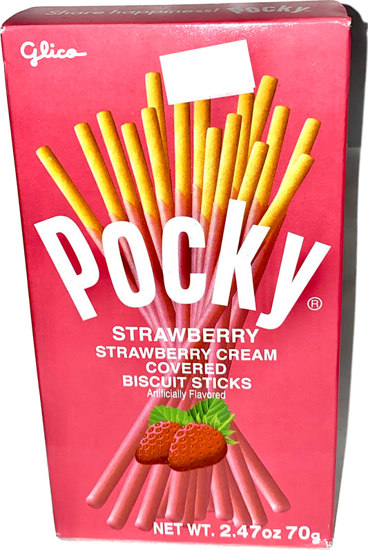 POCK STRAWBERRY STRAWBERRY CREAM COVERED BISCUIT STICKS